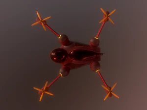 赤いドローン 3Dモデル