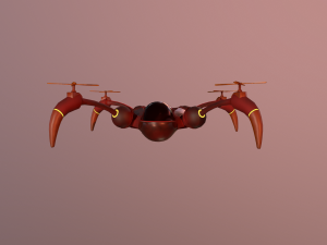 red drone 3D-Modell