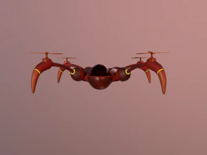 赤いドローン 3Dモデル