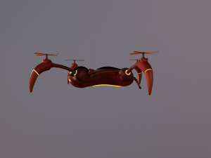 red drone 3D-Modell