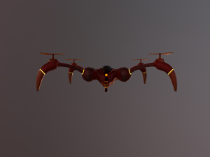 red drone 3D-Modell