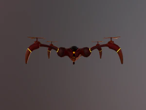 赤いドローン 3Dモデル