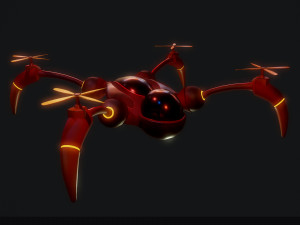 red drone 3D Model