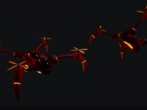 red drone 3D-Modell