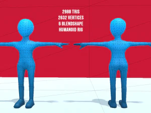 lowpoly rigged characters 3D Model