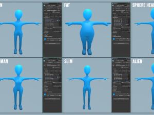 lowpoly rigged characters Modello 3D