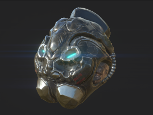 sci-fi descent helmet Modèle 3D
