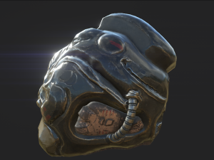 sci-fi descent helmet Modèle 3D