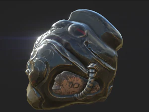 sci-fi descent helmet 3D Model