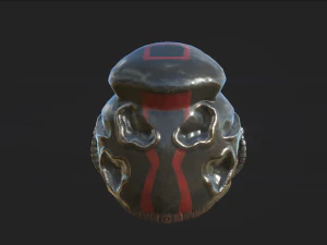sci-fi descent helmet 3D Model