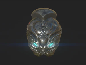 sci-fi descent helmet 3D Model