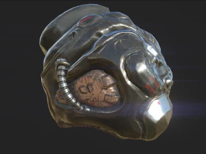 sci-fi descent helmet 3D Model