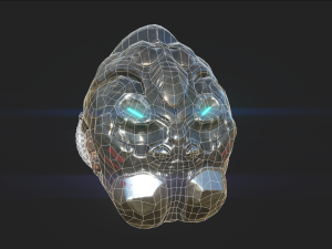 sci-fi descent helmet Modèle 3D