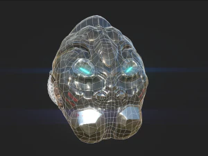 sci-fi descent helmet 3D Model
