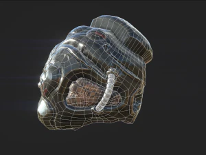 sci-fi descent helmet 3D Model