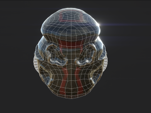 sci-fi descent helmet Modèle 3D