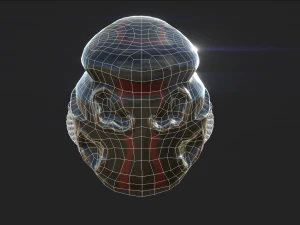 sci-fi descent helmet 3D Model