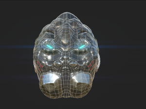 sci-fi descent helmet Modèle 3D