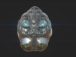 sci-fi descent helmet 3D Model