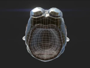sci-fi descent helmet 3D Model
