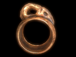 realistic raven skull ring 3D Модель