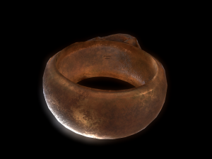 realistic raven skull ring 3D Модель
