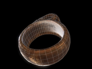 realistic raven skull ring 3D Модель