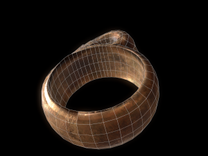 realistic raven skull ring 3D Модель