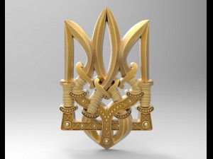 emblem of ukraine Model Cetak 3D