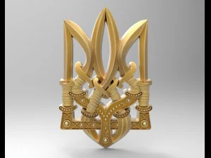emblem of ukraine 3D Print Model