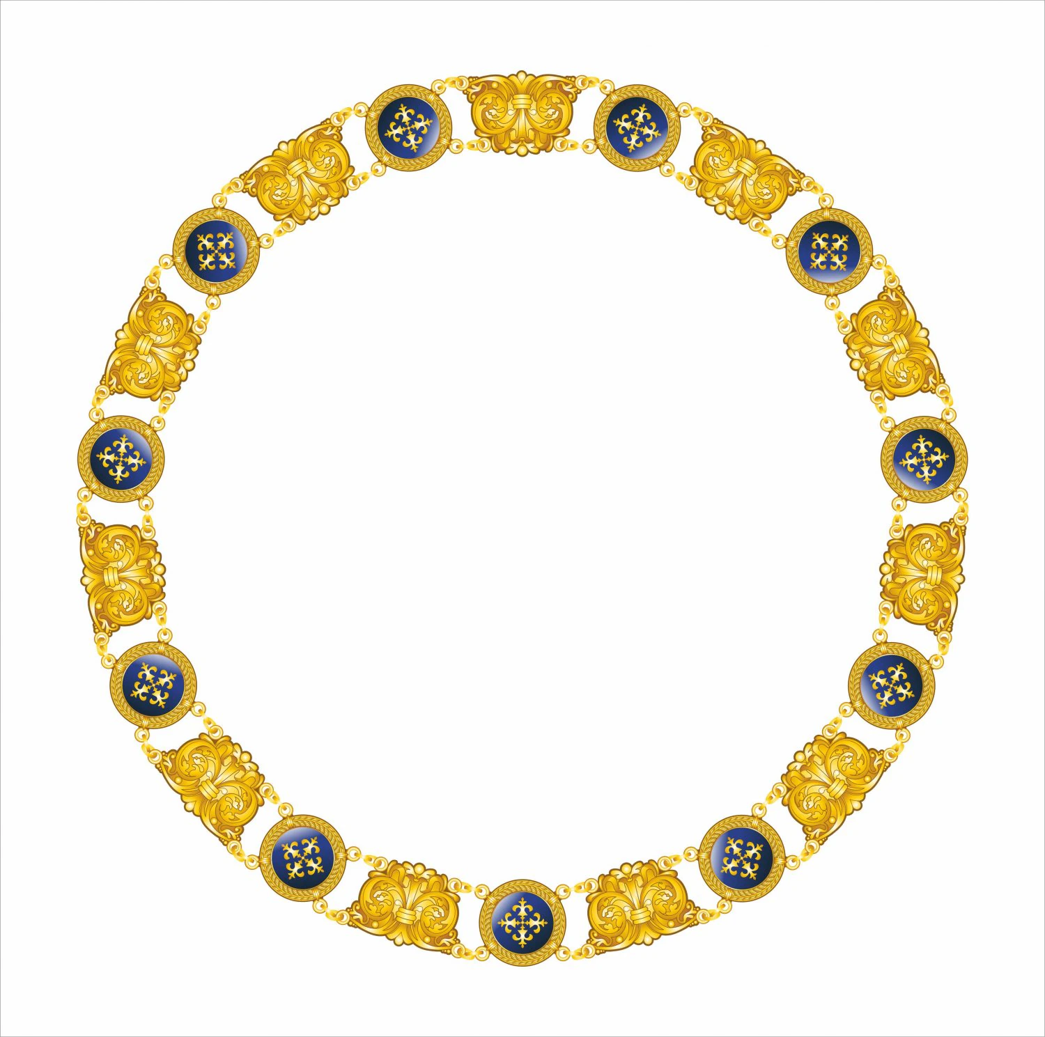 two links of a necklace 3D Print Model .c4d .max .obj .3ds .fbx .stl .blend 