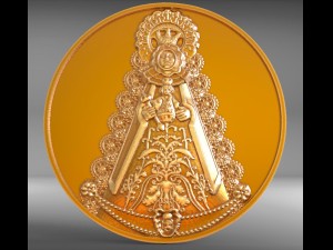 coin de la virgen del rocio Modelo de Impressão 3D