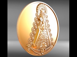 coin de la virgen del rocio Modelo de Impressão 3D