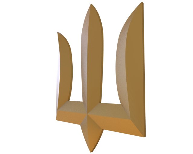 badge coat of arms of ukraine 3D Принт Модель .c4d .max .obj .3ds .fbx .stl .blend 