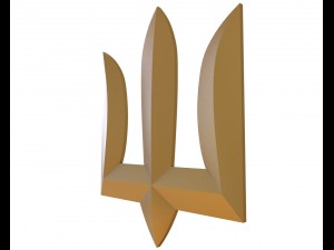 badge coat of arms of ukraine 3D Print Model
