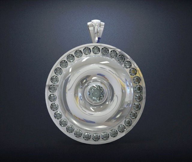 pendant sun disc 3D Print Model .c4d .max .obj .3ds .fbx .stl .blend