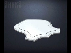 base for coat of arms with shield 3D-printmodel