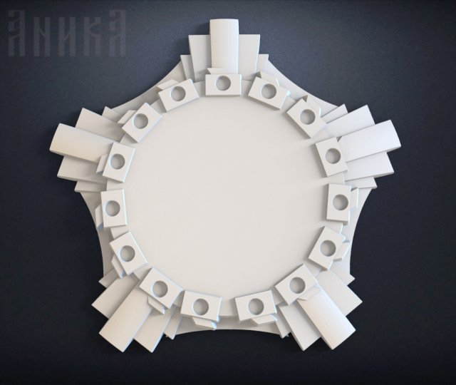 base for star icon Modello di stampa 3D .c4d .max .obj .3ds .fbx .stl .blend
