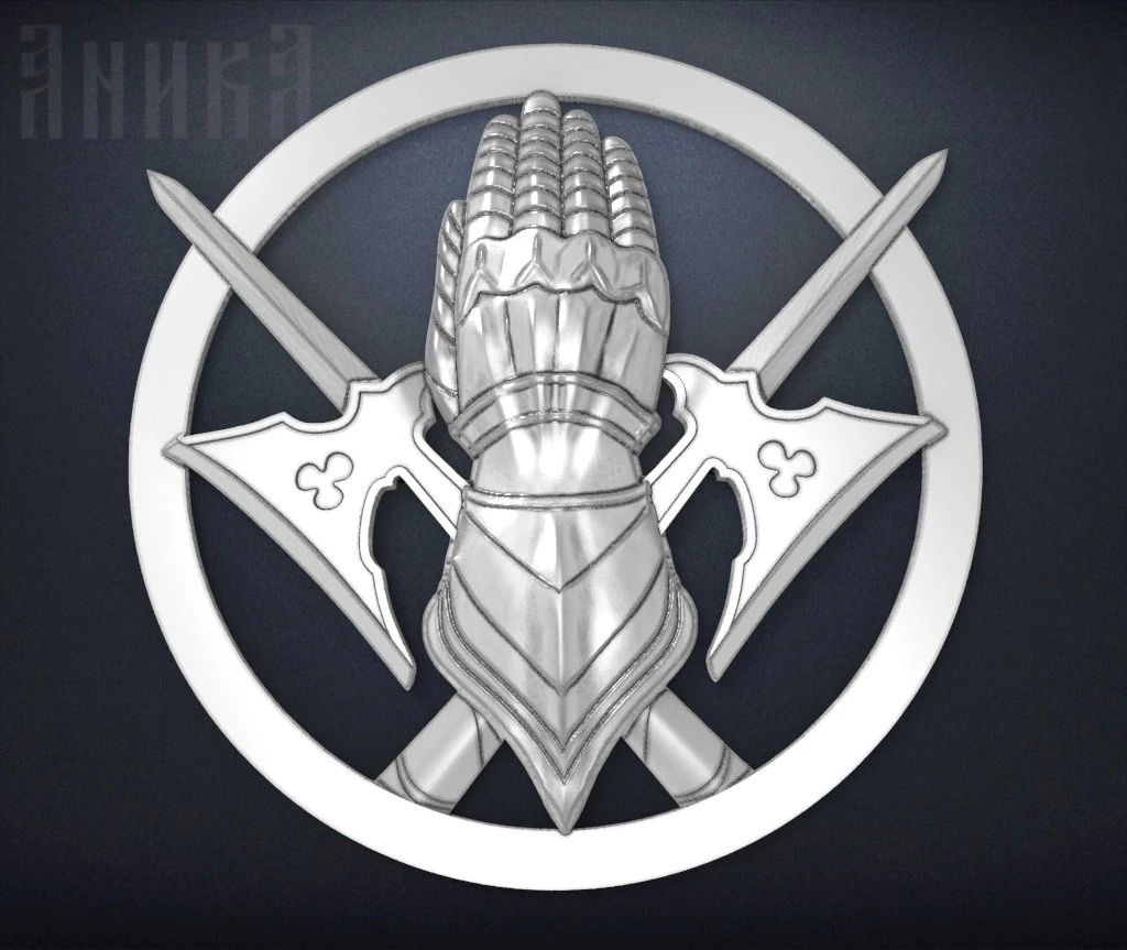 beret badge 101 brigade 3D Print Model .c4d .max .obj .3ds .fbx .stl .blend 