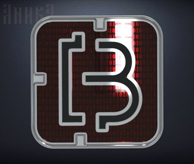 bitcoin icon Modello di stampa 3D .c4d .max .obj .3ds .fbx .stl .blend 