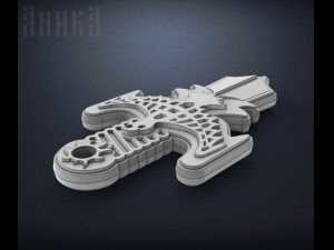 pendant amulet falcon taking off 3D Print Model
