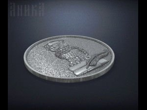 sign of wise owl in a circle Model do druku 3D