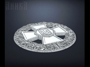 beret badge of the national guard of ukraine 3D Принт Модель