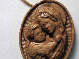 pendant virgin mary with baby christ 3D-Druckmodell