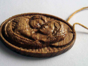 pendant virgin mary with baby christ 3D-Druckmodell