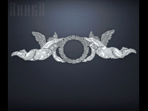 overlays for furniture cherubs with a wreath 3D Print Model