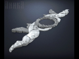 overlays for furniture cherubs with a wreath Modelo de Impressão 3D