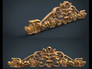 декор виноградными стеблями 3D Принт Модель