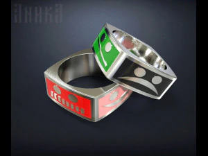 ring with emoticons smilies 3D Print Model