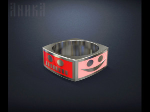 ring with emoticons smilies Modelo de Impressão 3D